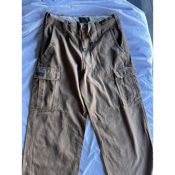 Vintage M Gordon Men Cargo Pants Men’s Sz 30R Brown Heavy Twill Utility Workwear - Picture 2 of 16